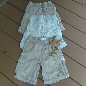 Boys khaki cargo shorts